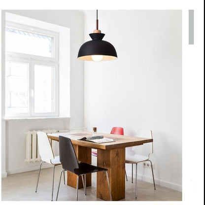 Fashion Indoor lighting pendant lights Wood and aluminum lamp restaurant bar coffee dining room LED hanging light fixture