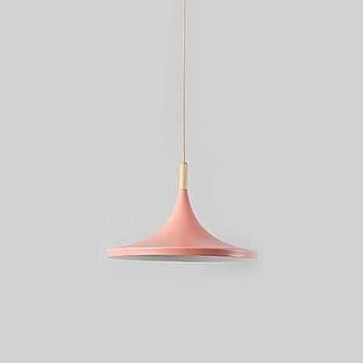 Modern Nordic Pendant Lights Iron Lampshade Wood LED Hanging Lamp