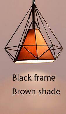 Modern Iron Painted Industrial Chandeliers E27 Diamond Chandelier LED Lighting For Living Room Kitchen Bedroom Bar Hotel