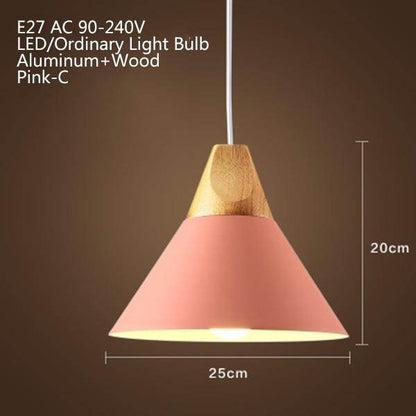 Nordic Modern Macaron Combination Wooden Pendant Lamp Loft Restaurant Cafe Decoration Pendant Light Bedroom Bedside Hanging Lamp