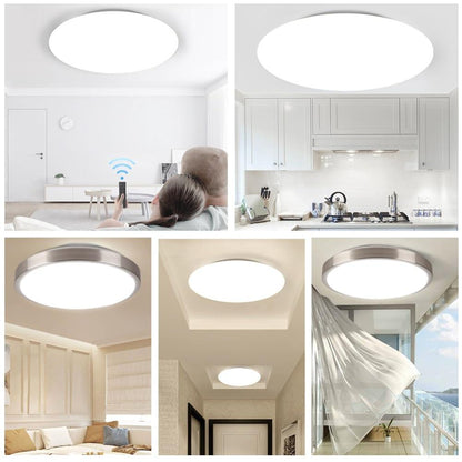 Modern LED Ceiling Light Lighting Fixture Lamp Surface Mount Living Room Bedroom Bathroom Remote Control Home Decoration Kitchen