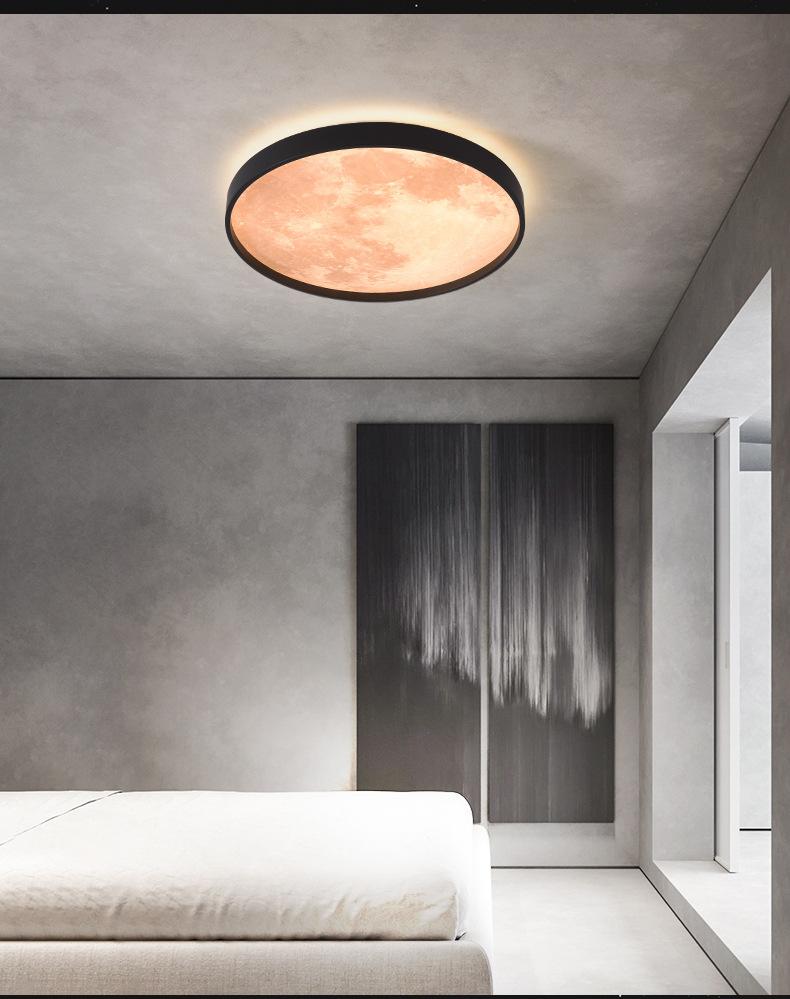 New Modern Simple Round Bread Lamp Creative Net Red Moon Ceiling Lamp