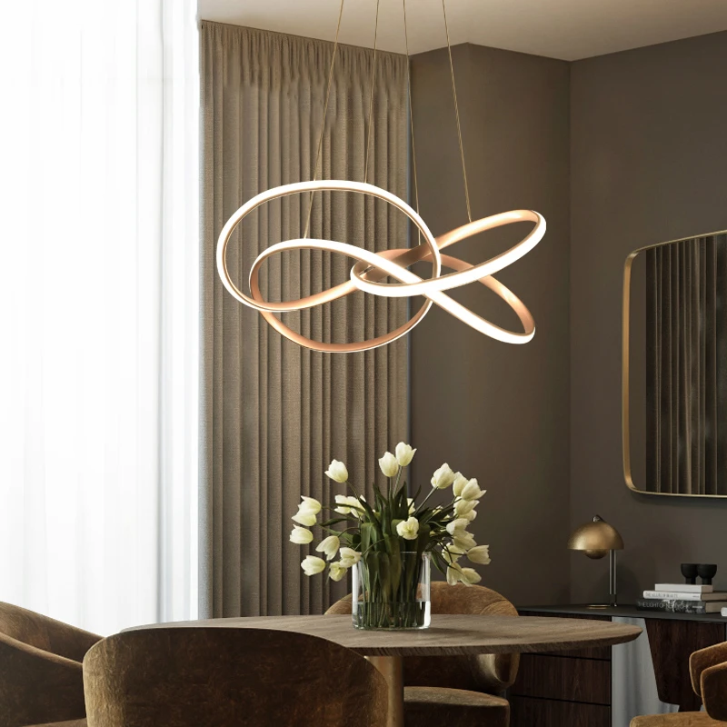 New Design Gold Hanging Pendant Lamp 70W For 10-15Square Meters Bedroom Pendants Led Kitchen Led Light Hanging Pendant Lamp