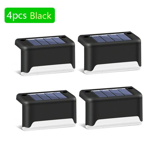 6/8pcs LED Solar Lamp Path Stair Outdoor Waterproof Wall Light Garden Landscape Step Stair Deck Lights Balcony Fence Solar Light