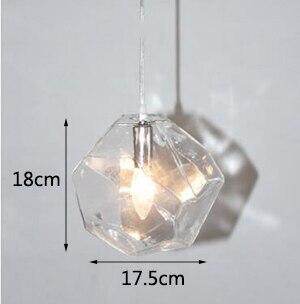 Modern Colored Glass Pendant Light E14 LED Lustrous Single Head Hanging Lamp For Kitchen Living Room Bedroom Bathroom Restaurant