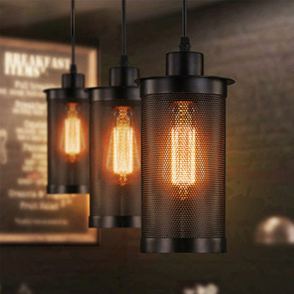 E27 Industrial Cage Ceiling Pendant Light Wire Cage Loft Pendant Lamp Shade Small Hanging Lighting
