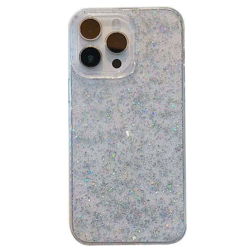 Luxury Sliver Bling Sequins Sparkling Glitter Phone Case For iPhone 16 15 14 Plus 13 12 Pro Max Shockproof Protective Cover