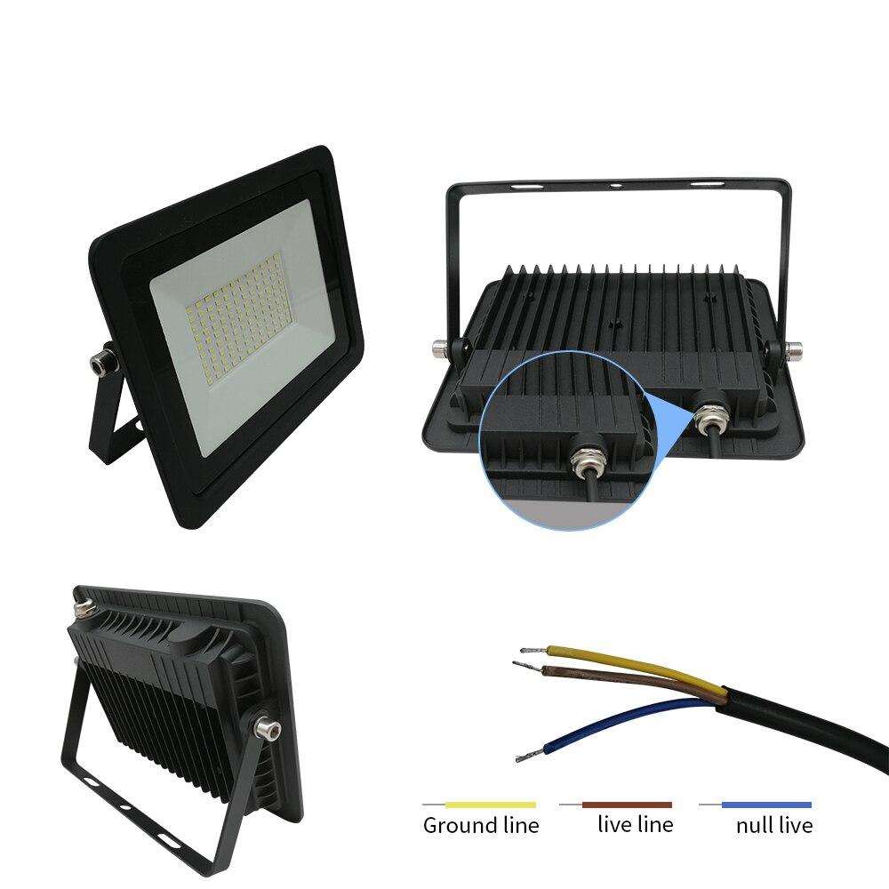 LED Flood Light 10W 20W 30W 50W 100W Floodlights Searching Lamp Wall Reflector IP68 Outdoor Garden Lighting Spotlight
