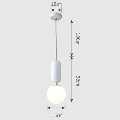 Nordic LED Pendant Lights Frosted Glass Industrial Handin Pendant Lamp Modern Bedroom Hanglamp Living Room Suspension Luminaire
