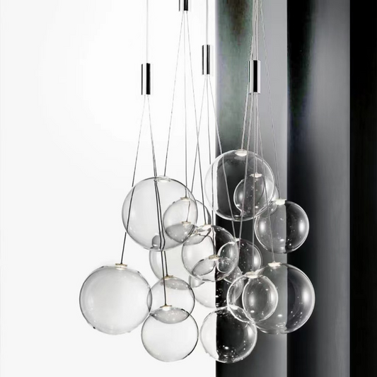 Modern Led Glass Ball Pendant Lamp for Kitchen Dining Room Bedroom Hanging Light Restaurant Chandeliers