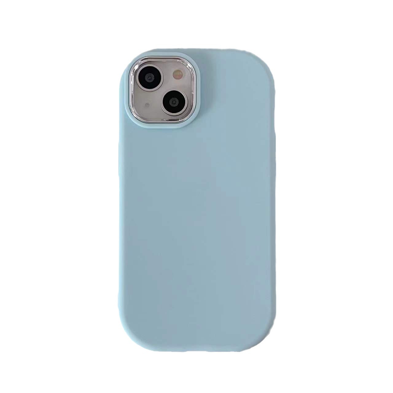Ellipse Plating Lens Frame Solid Color Phone Case For iPhone 17 16 Pro Max 15 14 Plus 13 12 11 Shockproof Silicone Back Cover
