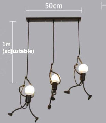 Loft Pendant Lights Climbing Man Art Hanging Lamp Metal Cord Hanger Home Decor Light Creative For Room Lighting Lamps Nordic