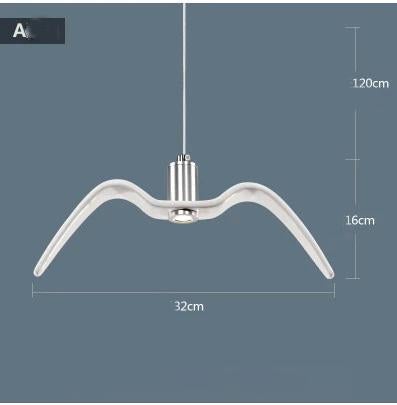 Nordic Chandelier Restaurant Three Creative Lights Modern Minimalist LED Bar Table Dining Room Personality Art Seagull Chandelier