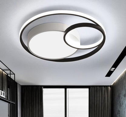 Modern LED Ceiling Lamp For Bedroom Study Room White Black Grey Frame Indoor Lighting Lights Lampadario Luminaria Lustres