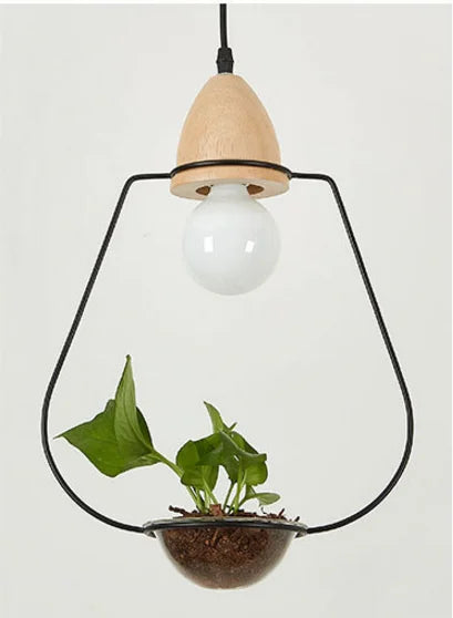 Modern Simple Plant Chandelier American Restaurant Coffee Shop Balcony Iron Decorative Lamps and Lanterns