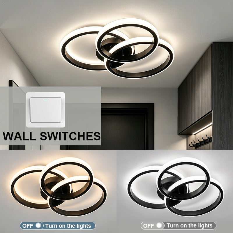 Modern LED Ceiling Light for Living Room Bedroom Hallway Lamp Square Round Chandelier Indoor Lighting Fixture