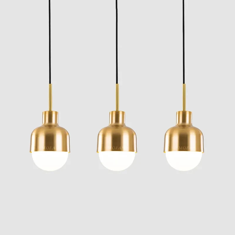 Modern Led Pendant Lights Fixture for Kitchen Dining Room Restaurant Hanging Lamps Luminaire Gold Simple Iron Droplight Lighting