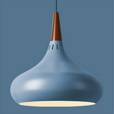 Nordic Single-headed Wooden Dining Chandelier Personality Creativity Macaroon Color Balcony Hollow Chandelier