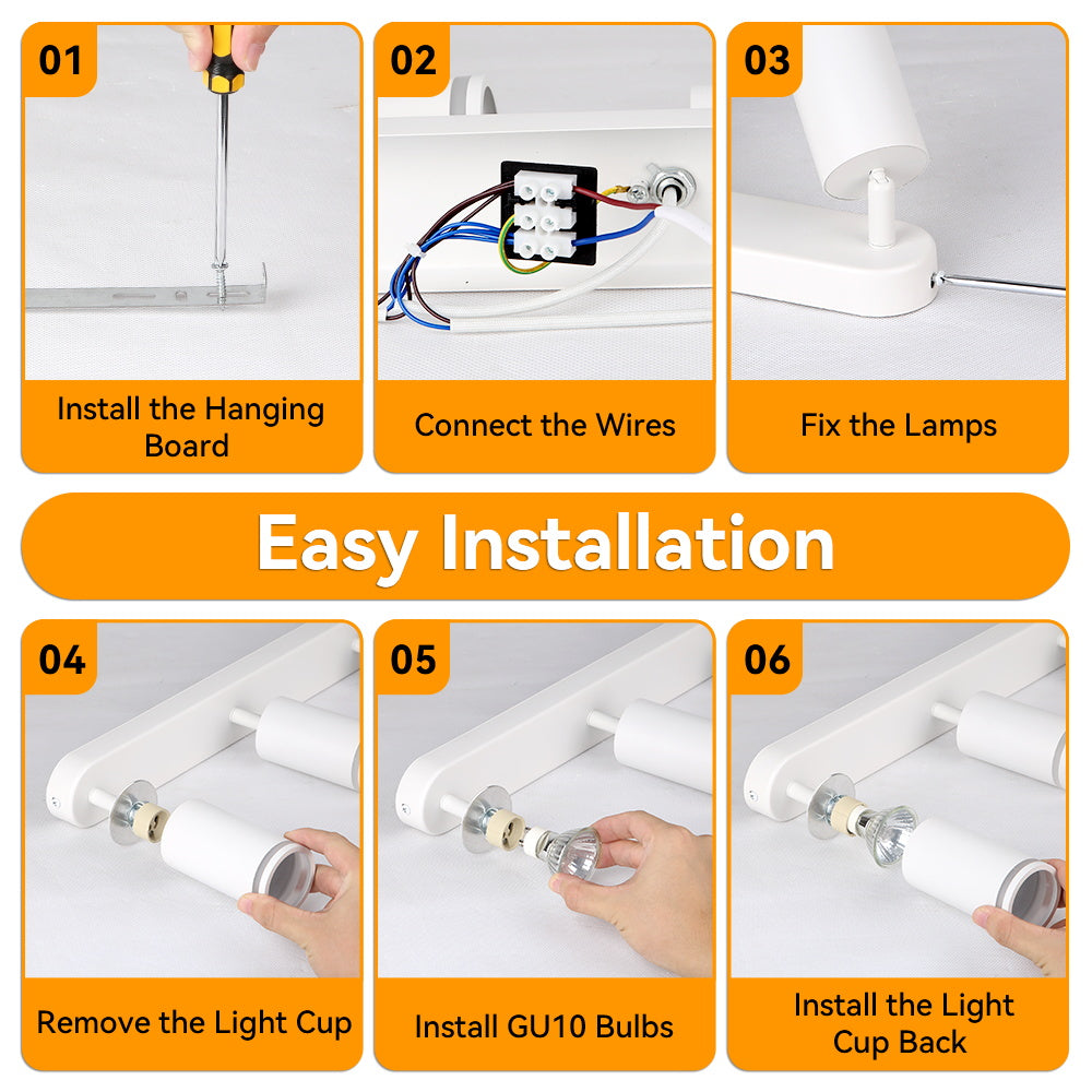 Modern Ceiling Led Spot Light Replaceable GU10 Bulb Track Lighting for Living Room Kitchen Ceiling Lamp