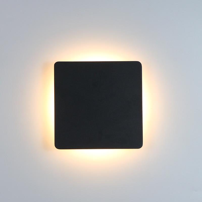Indoor LED Wall Lamp Living Room Decoration Wall Light Home Lighting Fixture Loft Stair Light Round/Square Aluminum