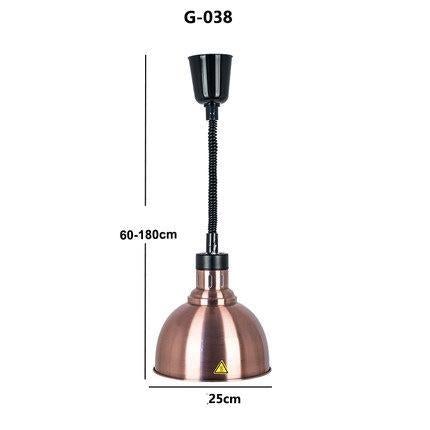 Restaurant Food Insulation Lamp Heating Lamp Commercial Chandelier Single-head Food Insulation Heating Lamp Barbecue Lamp