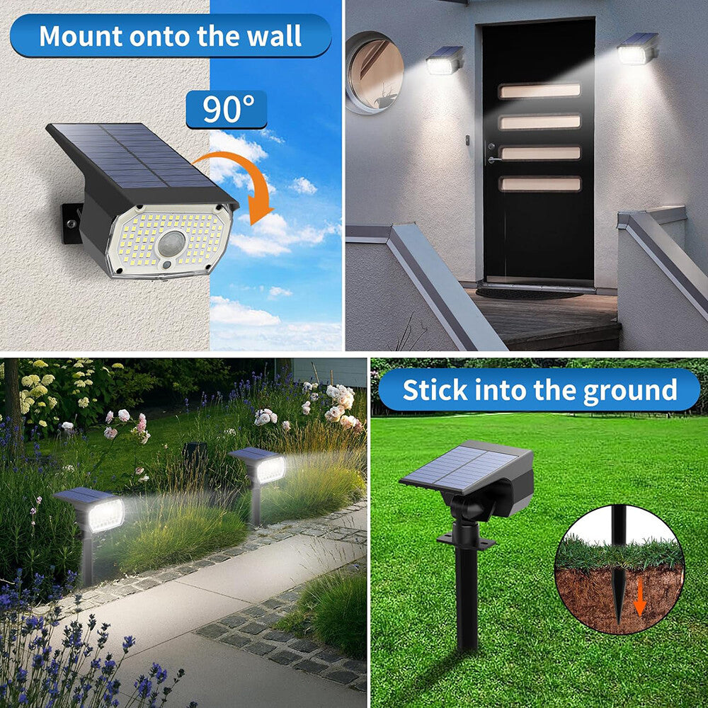 76LED Solar Lights Outdoor Waterproof Solar Landscape Lights for Lawn Pathway Walkway Yard Garden Decorative Lighting