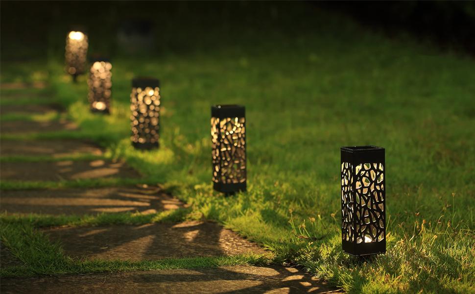 8 Pcs Solar Powered LED Garden Lights, Automatic Led for Patio, Yard and Garden
