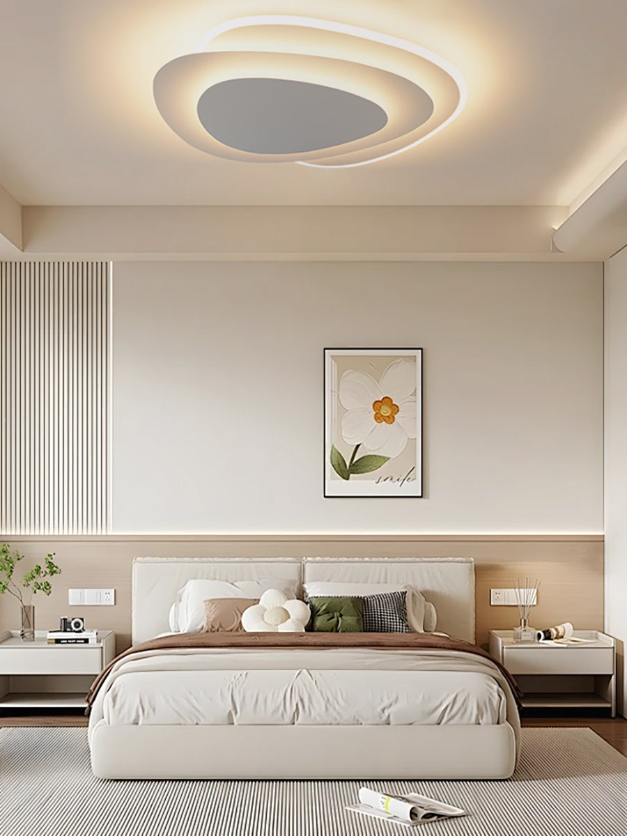 New Arrival Minimalist Oval Smart Ceiling Light | Artistic Lighting for Living Room & Master Bedroom