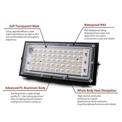 Led Floodlight 50W Waterproof IP65 Garden Lamp Outdoor LED Reflector Light AC  Spotlight Street Lighting