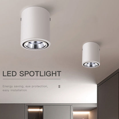 Aluminum LED Downlight COB Surface Mounted Spot Light Home Decor Ceiling Lamp 7W 12W Spotlight Hallway Indoor Lighting