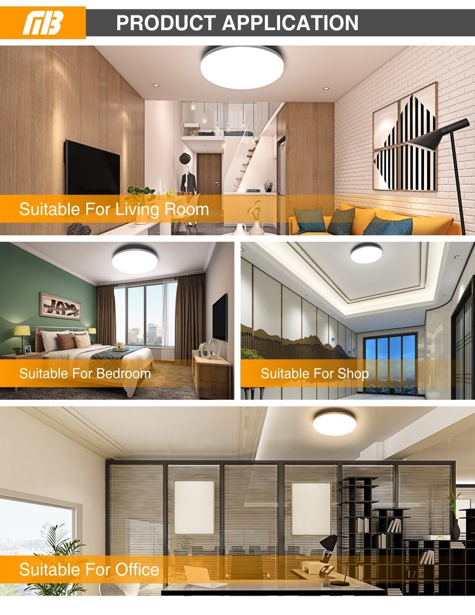 LED Ceiling Light 48W 36W 24W 18W 13W 9W 6W Down Light Surface Mount Panel Lamp Modern UFO Lamp For Home Decor Lighting