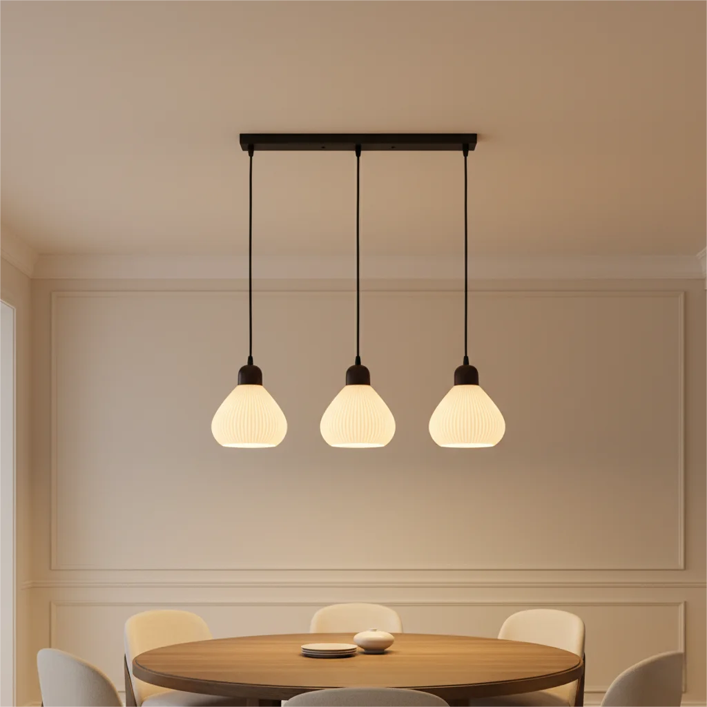 White Pendant Lights For Kitchen Dining Room Home Decor Bar Dining table Glass Hanging lamp Aisle Ceiling Lamp