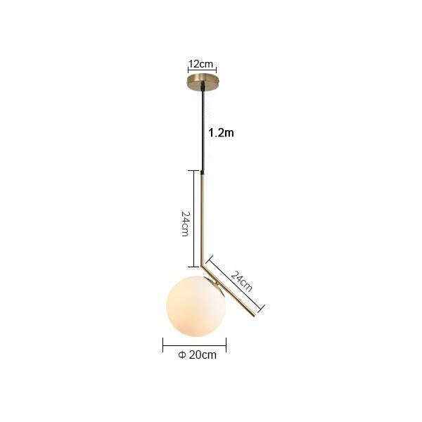 DX Modern Living room/Bedroom/Minimalist/Restaurant Pendant Light Nordic Clothing Decoration Glass Ball Pendant Lamp