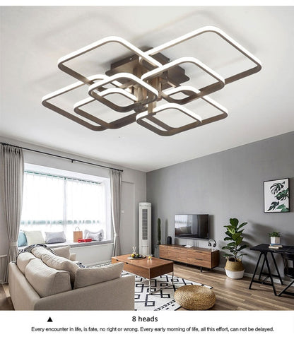 Square Circel Rings Ceiling Lights For Living Room Bedroom Home Modern Led Ceiling Lamp Fixtures lustre plafonnier ping