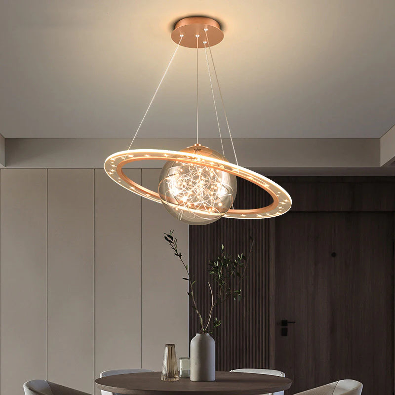 Star chandelier led New Acrylic living room bedroom lamp personality creative children's room net red home dining room lamp