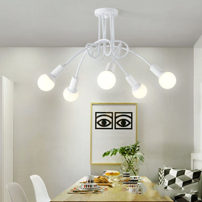 Modern Ceiling Lights Living Room Bedroom Dining Room Lamp Nordic Simple Style Iron Metal Spray Painting Process Black White Red