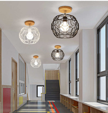 E27 5W Iron Ceiling Lamp Shade Pendant Light Covers and Shades Triangle Metal Ceiling Lamp