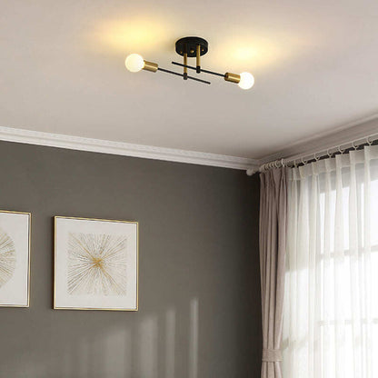 Nordic Room Bedroom Bedside Lamp Aisle Copper Ceiling Lamp
