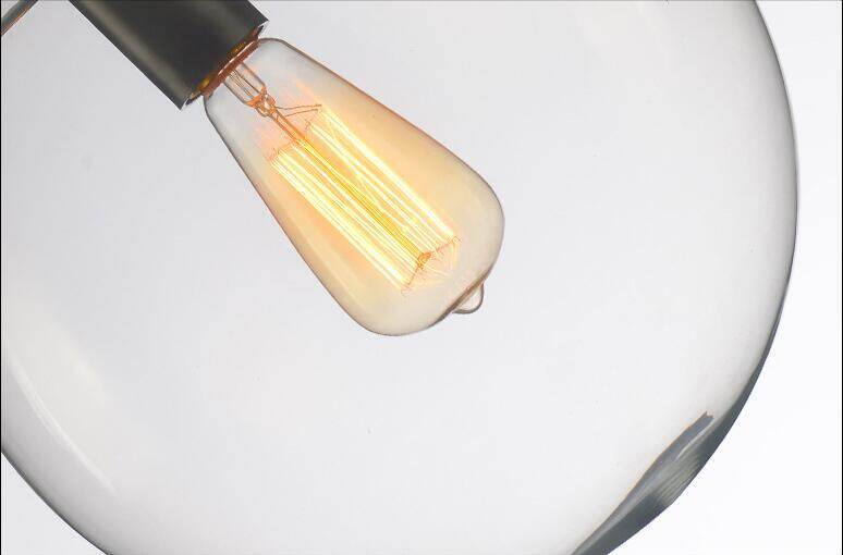 Nordic Modern Minimalist Glass Ball Pendant Lamp Single-head Restaurant Bar Pendant Light E27