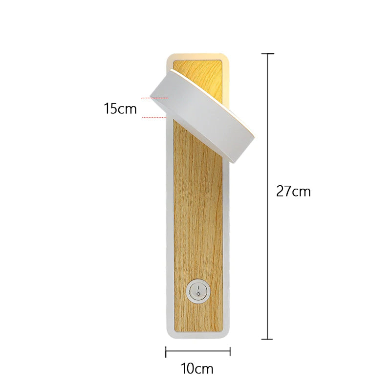 Nordic modern simple indoor wall lamp living room decoration stair lamp bedroom Hotel creative decoration rotating bedside lamp