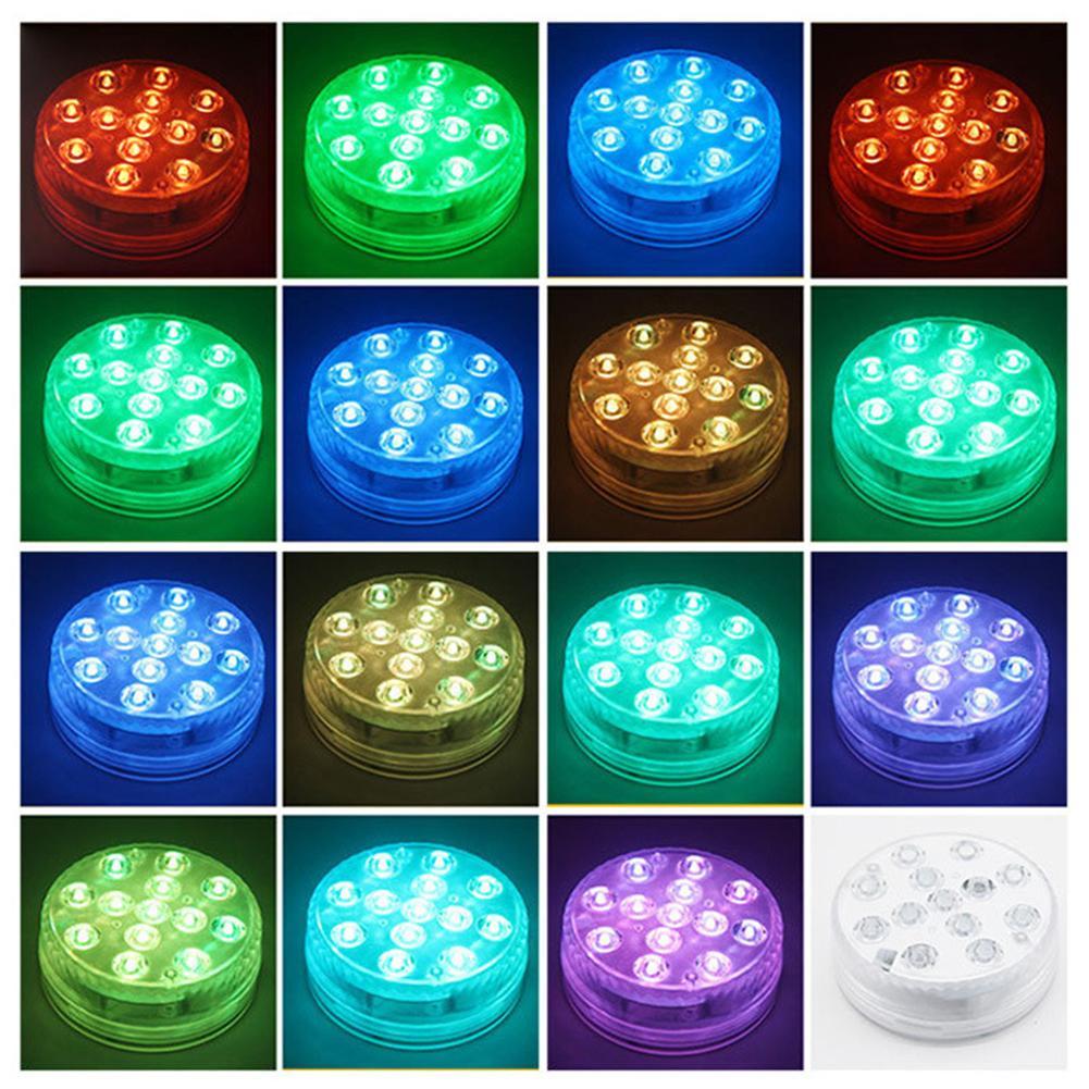 16 Color Underwater Light LED RGB Submersible Swimming Pool Lamp IP68 Waterproof With RF Remote for Fish Tanks Aquariums