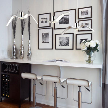 Nordic Chandelier Restaurant Three Creative Lights Modern Minimalist LED Bar Table Dining Room Personality Art Seagull Chandelier