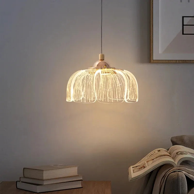 Nordic Lustre LED Pendant Lamp Modern Art Hanging Light Indoor Ceiling Lighting for Home Living Room Bedroom Bedside Decor