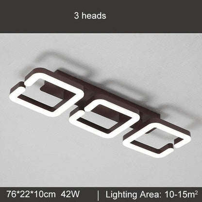 Acrylic Ceiling Lamp Modern For Living Room Bedroom Fixture Chandelier Dimming Home Lighting Luminarias Coffee Color