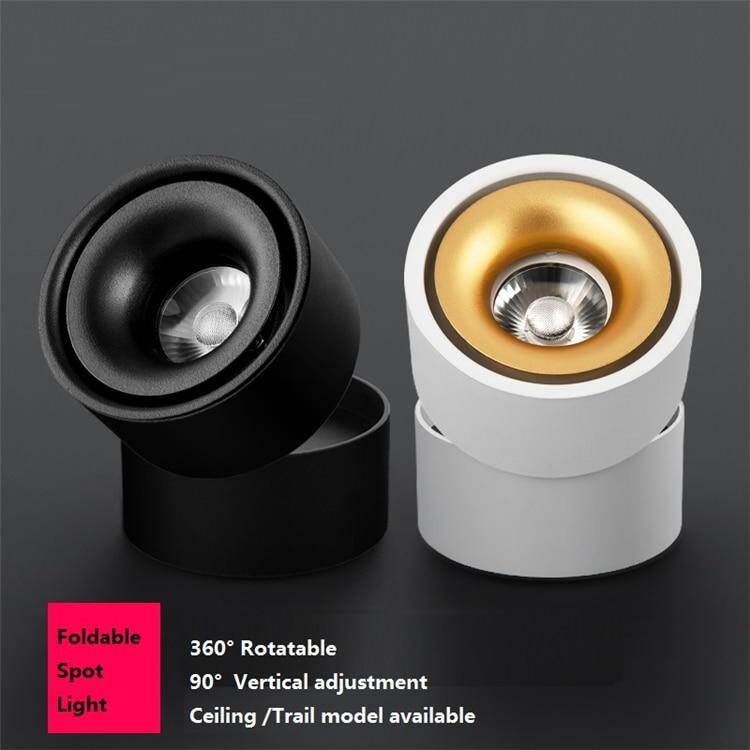 LED Surface Mounted Ceiling Light Foldable and 360 Degree Rotatable COB Background Light