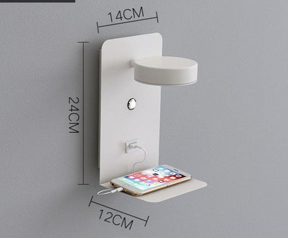 Wall Lamp Bedroom Bedside Lamp Living Room Background Wall Simple Creative Wiring-free LED Strip Usb Mobile Phone Charging