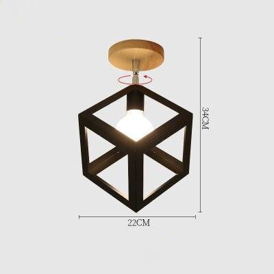 E27 Iron 5W Iron Ceiling Lamp Shade Pendant Light Covers and Shades Triangle Metal Ceiling Lampshades(Not includ bulb)