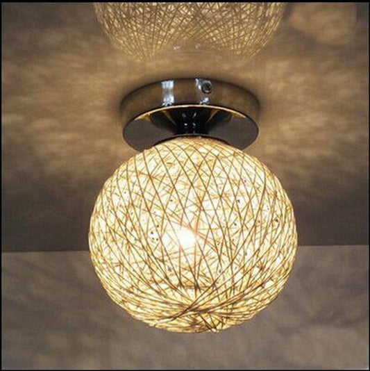 Modern Ceiling Lamp  LED Indoor Light Hemp And iron Pendant 20cm Lamp The Restaurant Shops Bar Corridor Light  Fixture