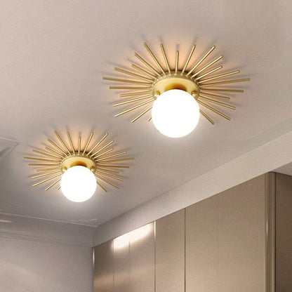 Corridor lights aisle lights creative nordic minimalist modern balcony lights all copper crystal ceiling lights home lights porc