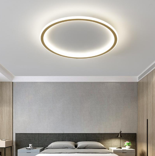 New Simple Bedroom Led Copper Ceiling Lamp